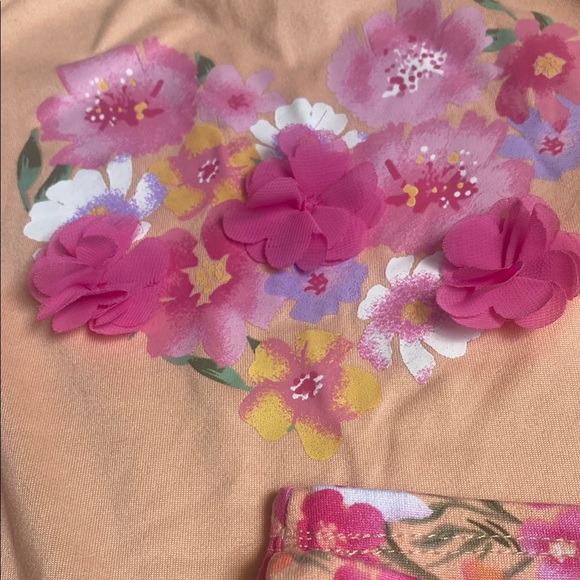 btween Peach and Pink Floral Kids Matching Set - Picture 4 of 5